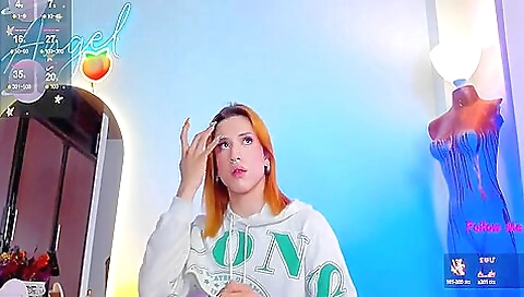 Red head with tattooed face gets fucked by a dildo