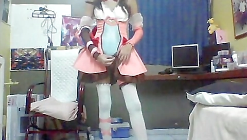 Hot brunette in a pair of sexy stockings and lingerie