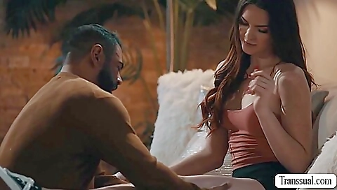 My stepmom giving me a big round asshole riding action