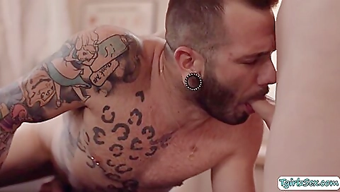 Blonde in a sexy foot fetish is getting fucked in a deep anal