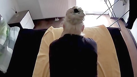 Mature woman fucked by a young dude in an anal gangbang