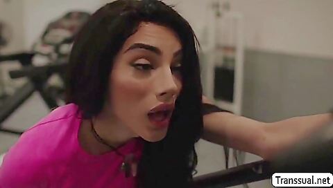 Brunette with big tits and ass fucked hard by a guy