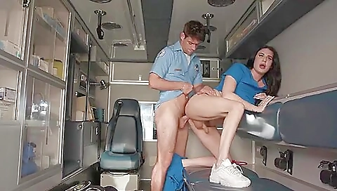 Tattooed transsexual nurse with a tattooed pussy getting rimmed