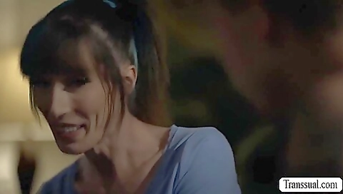 Brunette with big tits gets fucked hard in a huge anal scene