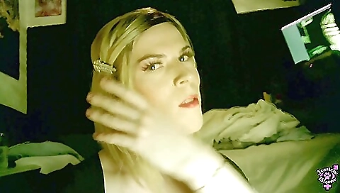 Blonde teen swallows dick after anal and pussy cumming