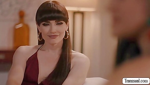 Brunette with big tits rides big cock in hd porn clip