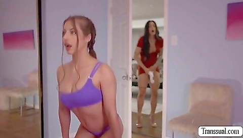 Busty bitch in sexy black stockings enjoys anal sex